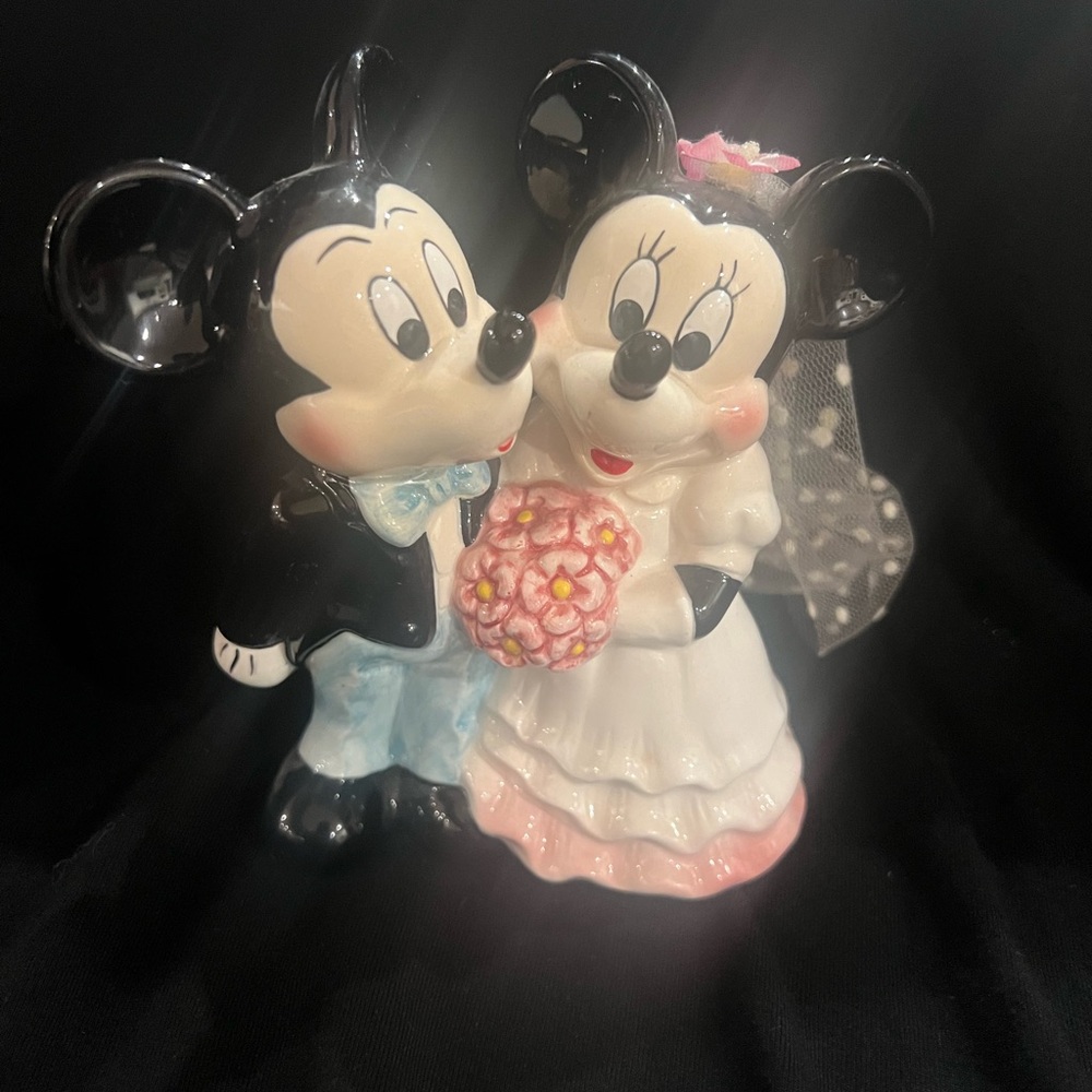 Disney Wedding Cake Topper - Black and White